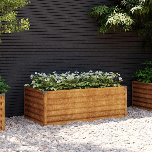 Verhoogde tuinbak 100x50x36 cm cortenstaal is nu te koop bij PeponiXL, paradijselijk wonen!
