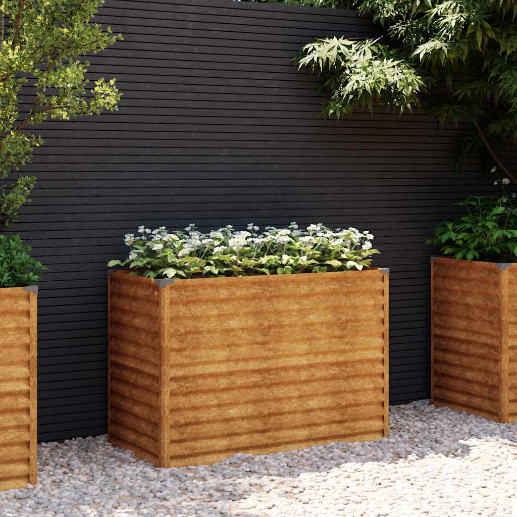 Verhoogde tuinbak 100x50x69 cm cortenstaal is nu te koop bij PeponiXL, paradijselijk wonen!