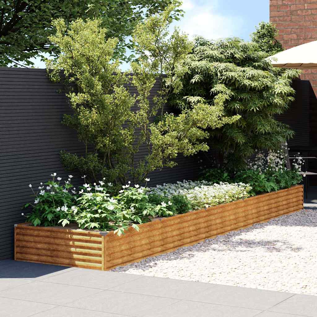 Plantenbak verhoogd 482x100x36 cm cortenstaal is nu te koop bij PeponiXL, paradijselijk wonen!
