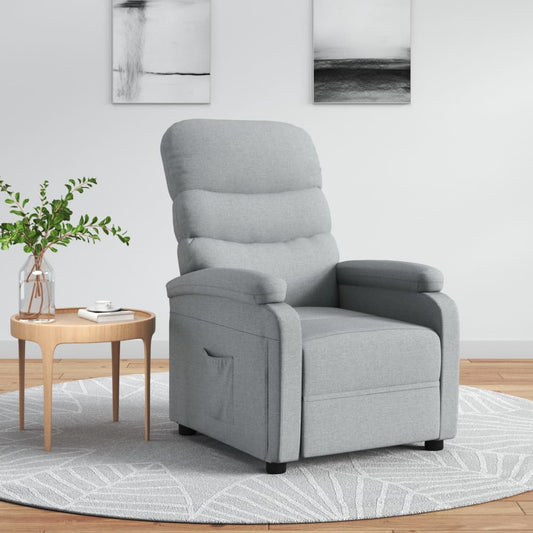 Fauteuil verstelbaar stof lichtgrijs is nu te koop bij PeponiXL, paradijselijk wonen!