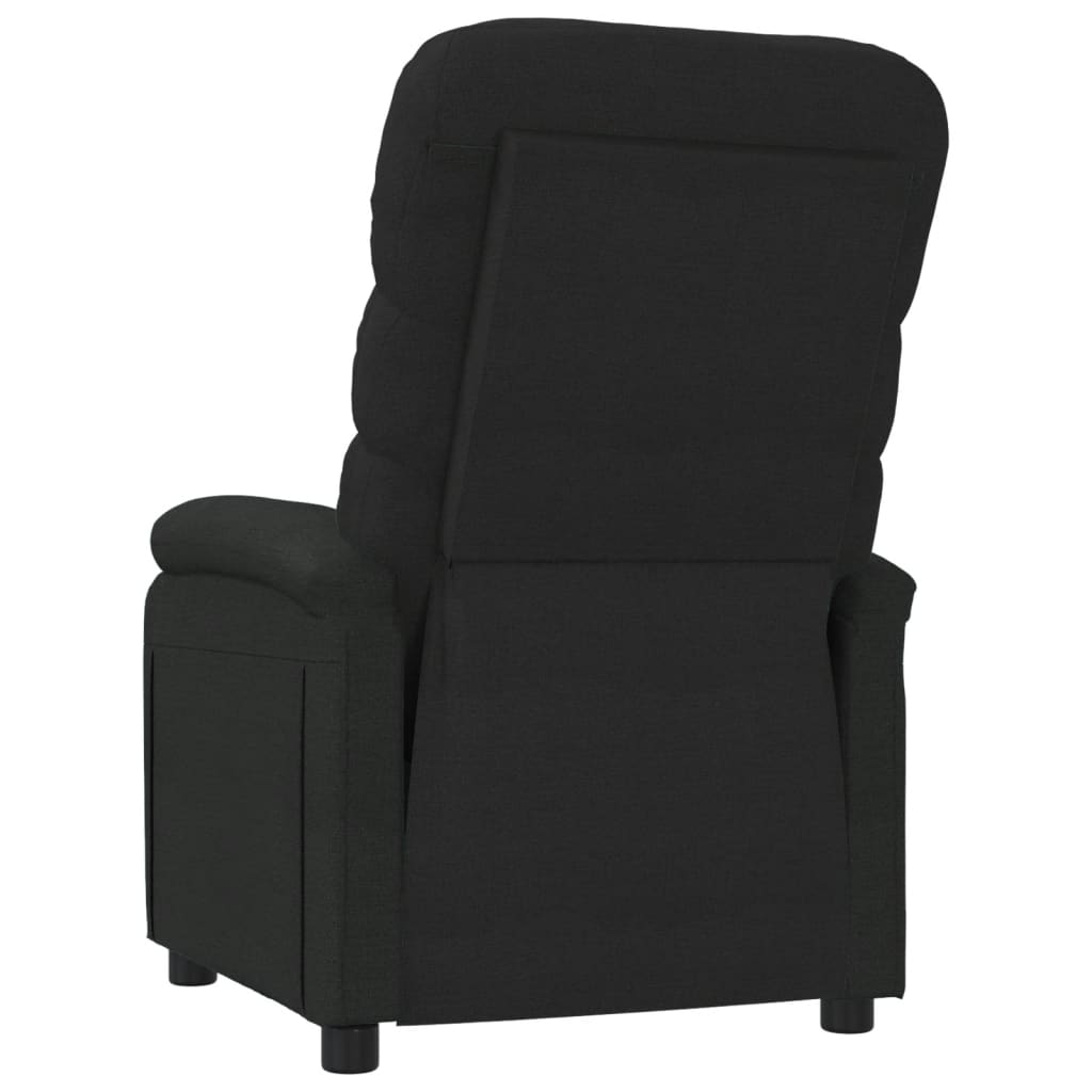 Fauteuil verstelbaar stof zwart is nu te koop bij PeponiXL, paradijselijk wonen!