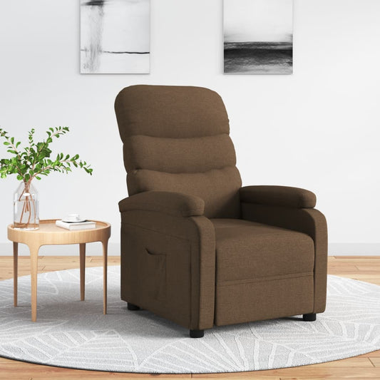 Fauteuil verstelbaar stof bruin is nu te koop bij PeponiXL, paradijselijk wonen!