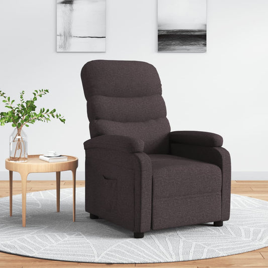 Fauteuil verstelbaar stof donkerbruin is nu te koop bij PeponiXL, paradijselijk wonen!