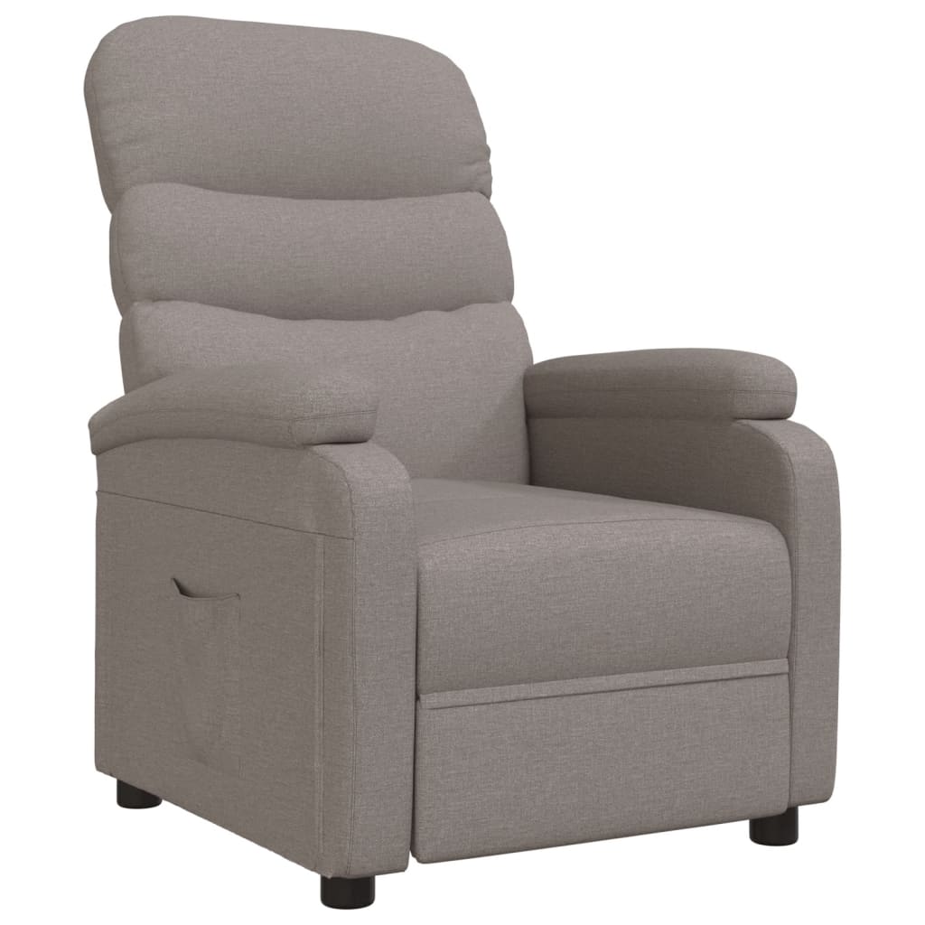 Fauteuil verstelbaar stof taupe is nu te koop bij PeponiXL, paradijselijk wonen!