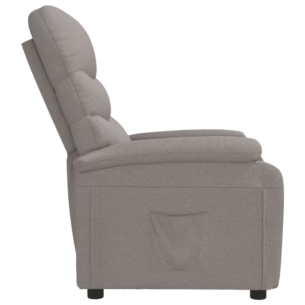 Fauteuil verstelbaar stof taupe is nu te koop bij PeponiXL, paradijselijk wonen!