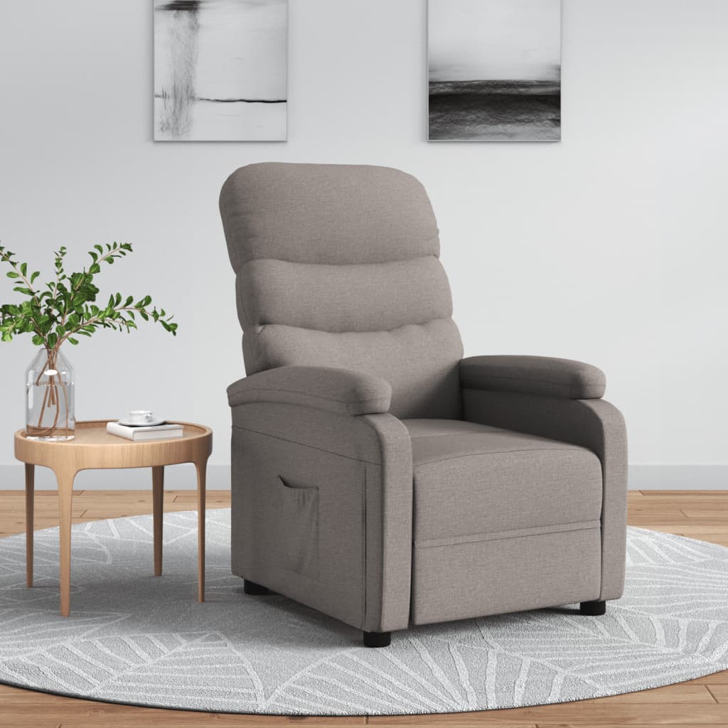 Fauteuil verstelbaar stof taupe is nu te koop bij PeponiXL, paradijselijk wonen!