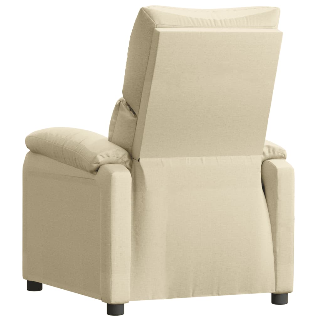 Fauteuil verstelbaar stof crèmekleurig is nu te koop bij PeponiXL, paradijselijk wonen!