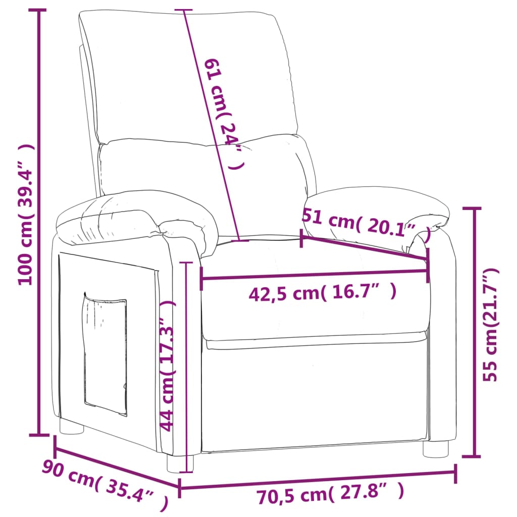 Fauteuil verstelbaar stof crèmekleurig is nu te koop bij PeponiXL, paradijselijk wonen!