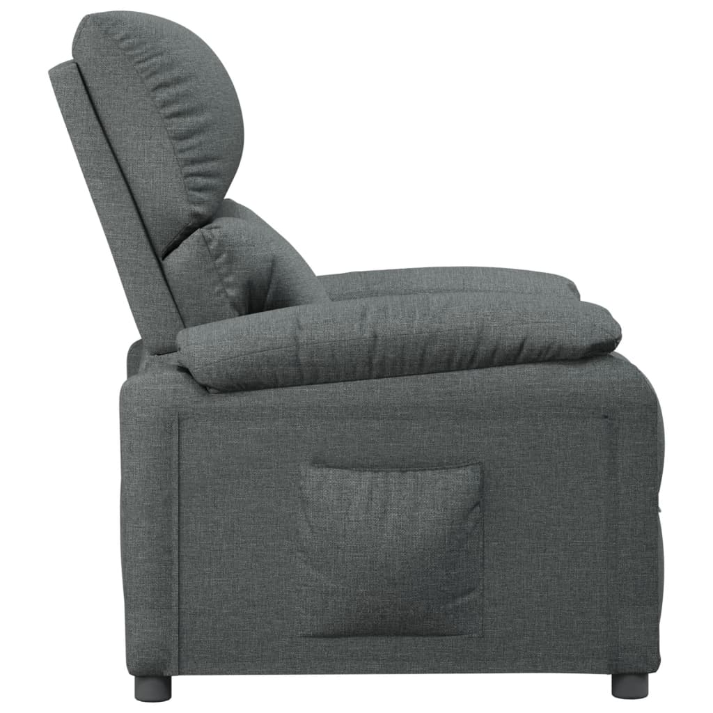 Fauteuil verstelbaar stof donkergrijs is nu te koop bij PeponiXL, paradijselijk wonen!