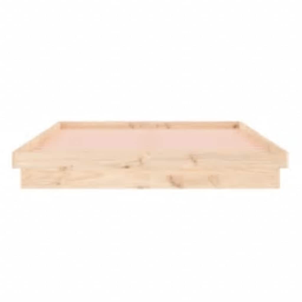 Bedframe LED massief hout 140x200 cm