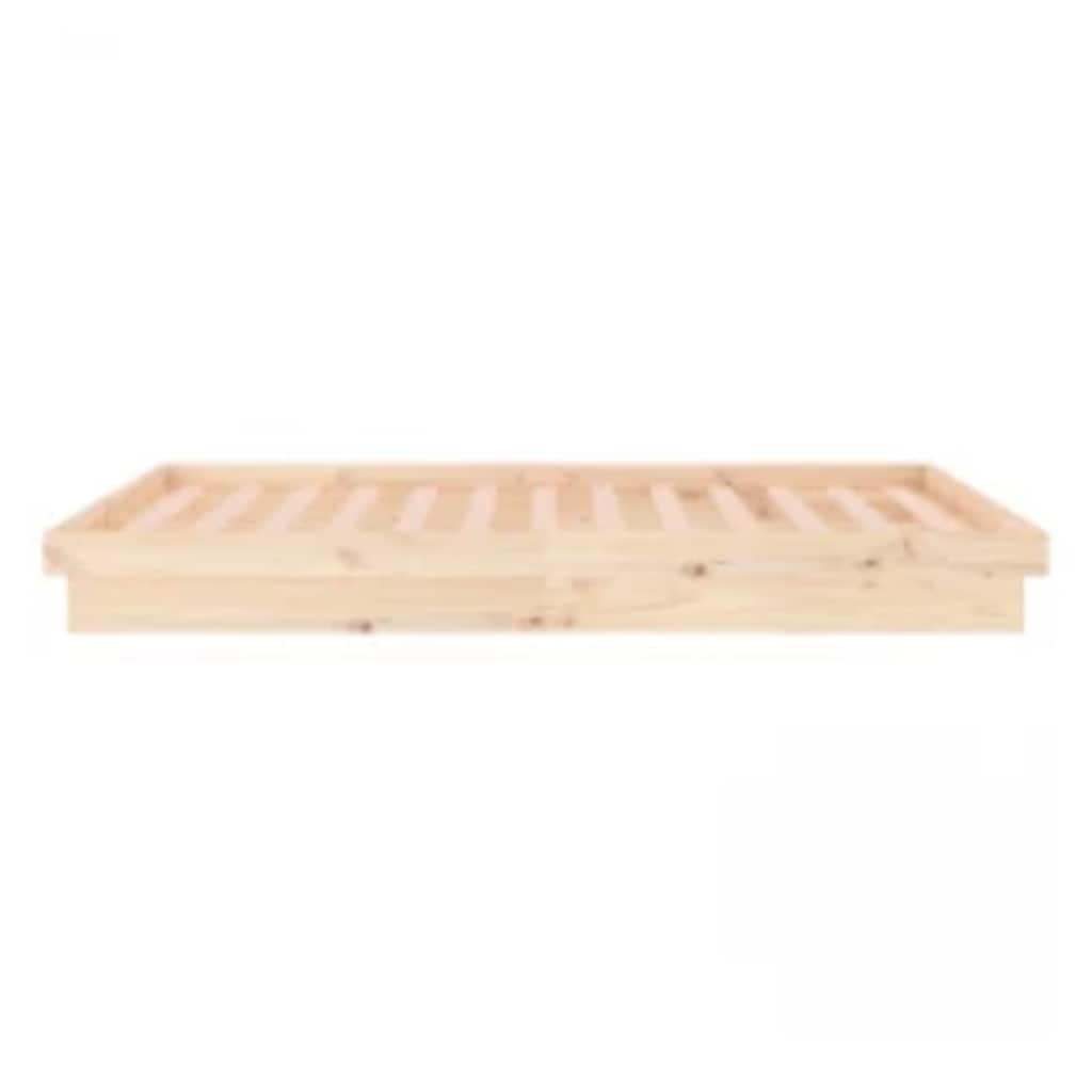 Bedframe LED massief hout 140x200 cm