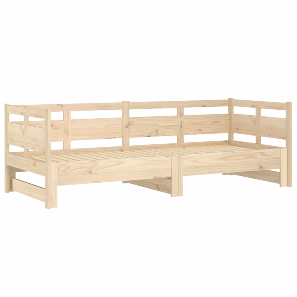 Slaapbank uitschuifbaar massief grenenhout 2x(90x200) cm is nu te koop bij PeponiXL, paradijselijk wonen!