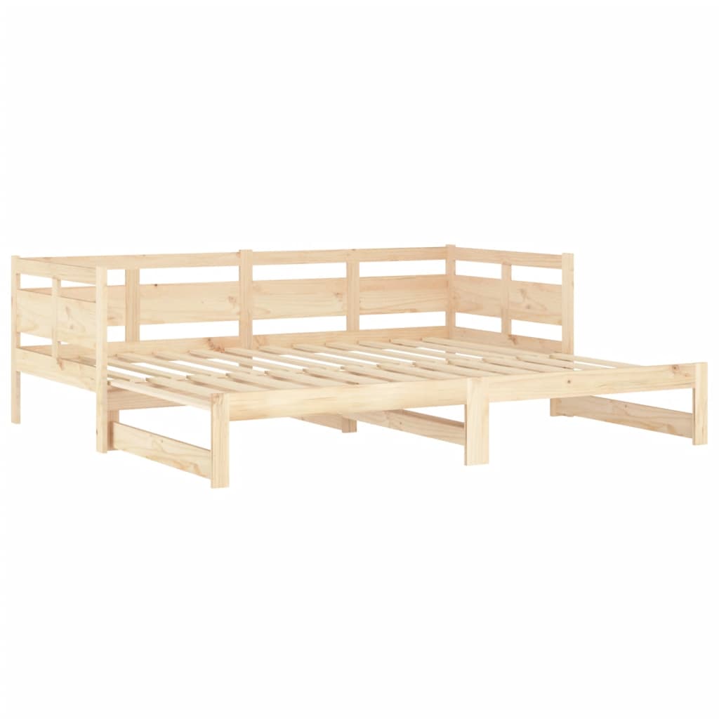 Slaapbank uitschuifbaar massief grenenhout 2x(90x200) cm is nu te koop bij PeponiXL, paradijselijk wonen!
