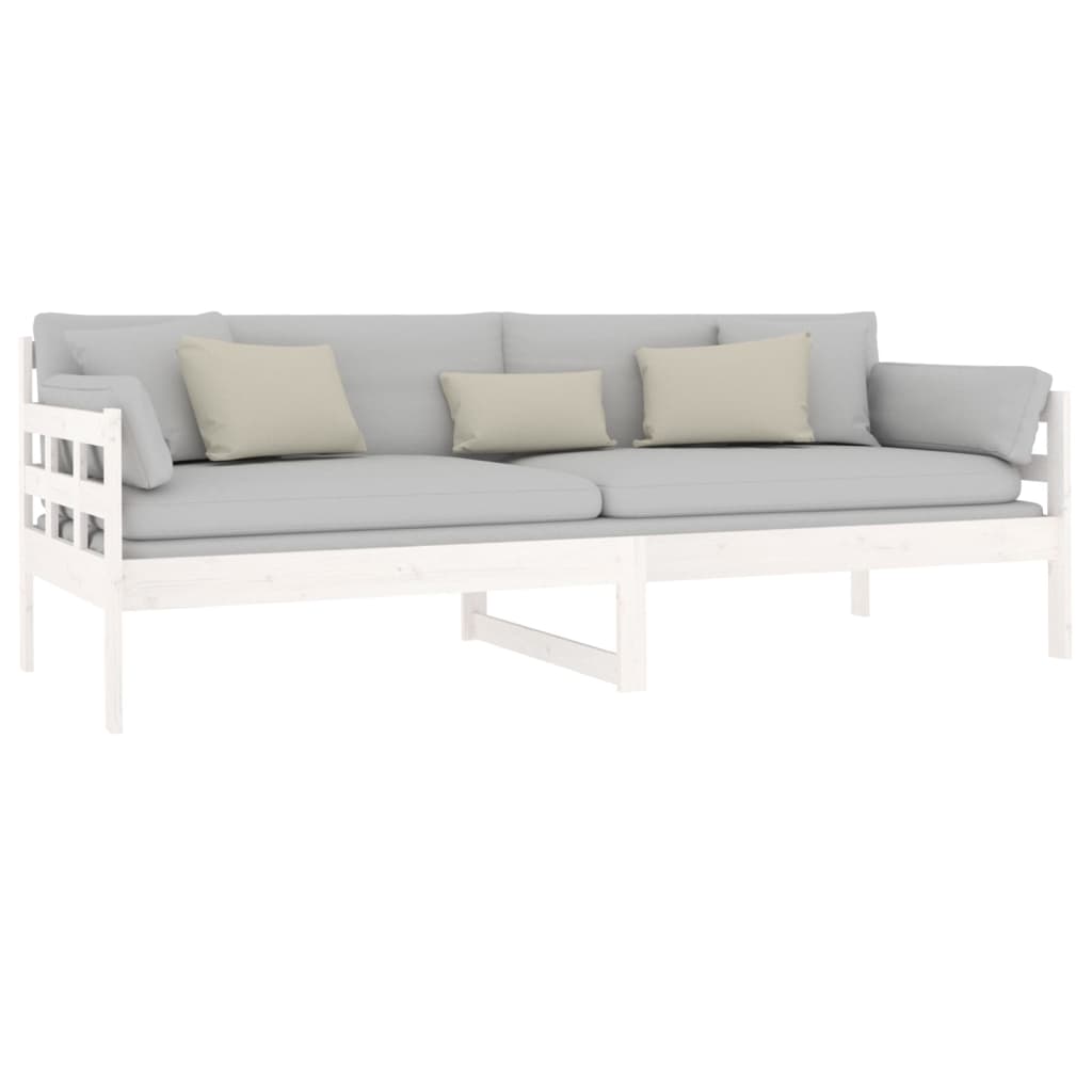 Slaapbank massief grenenhout wit 80x200 cm is nu te koop bij PeponiXL, paradijselijk wonen!