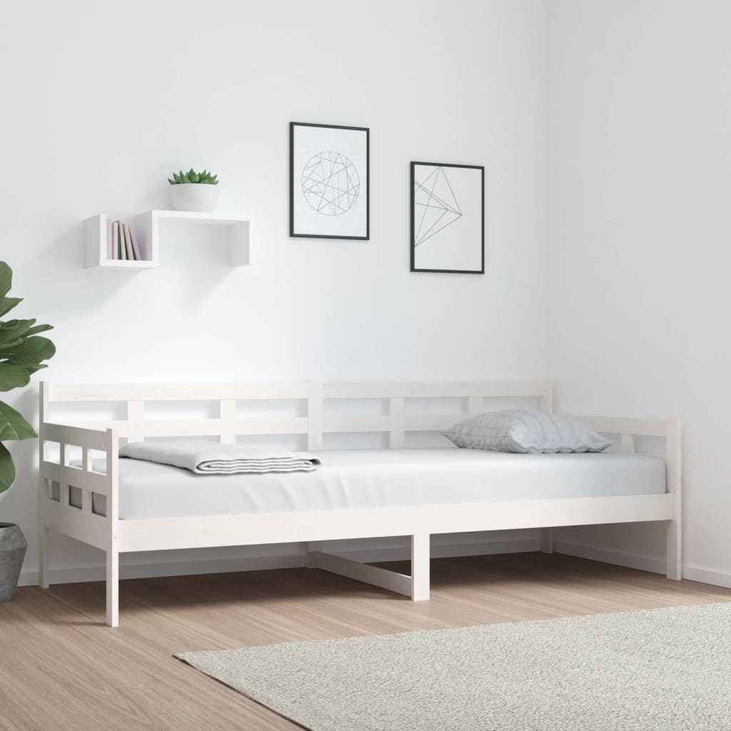 Slaapbank massief grenenhout wit 80x200 cm is nu te koop bij PeponiXL, paradijselijk wonen!