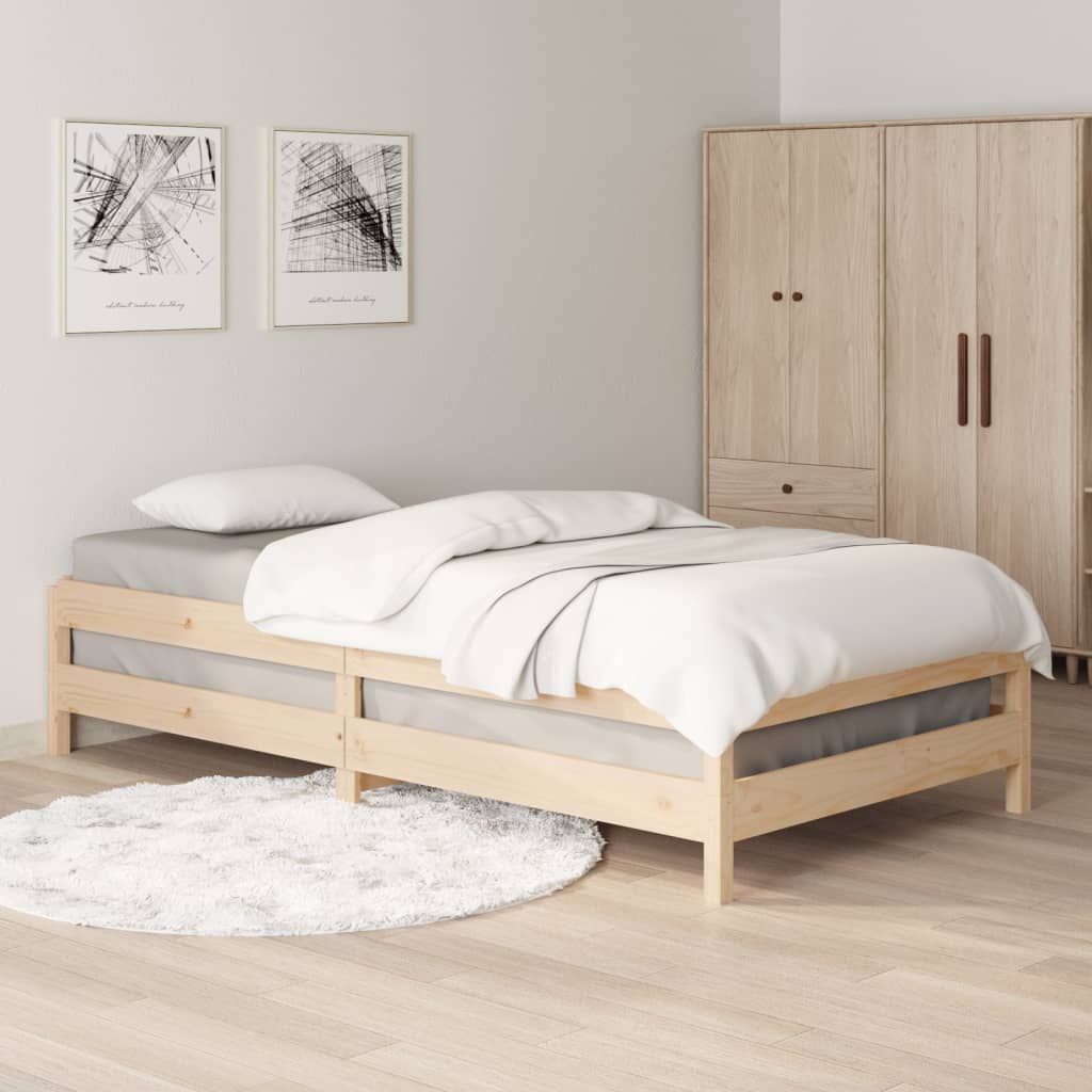 Bed stapelbaar 75x190 cm massief grenenhout is nu te koop bij PeponiXL, paradijselijk wonen!
