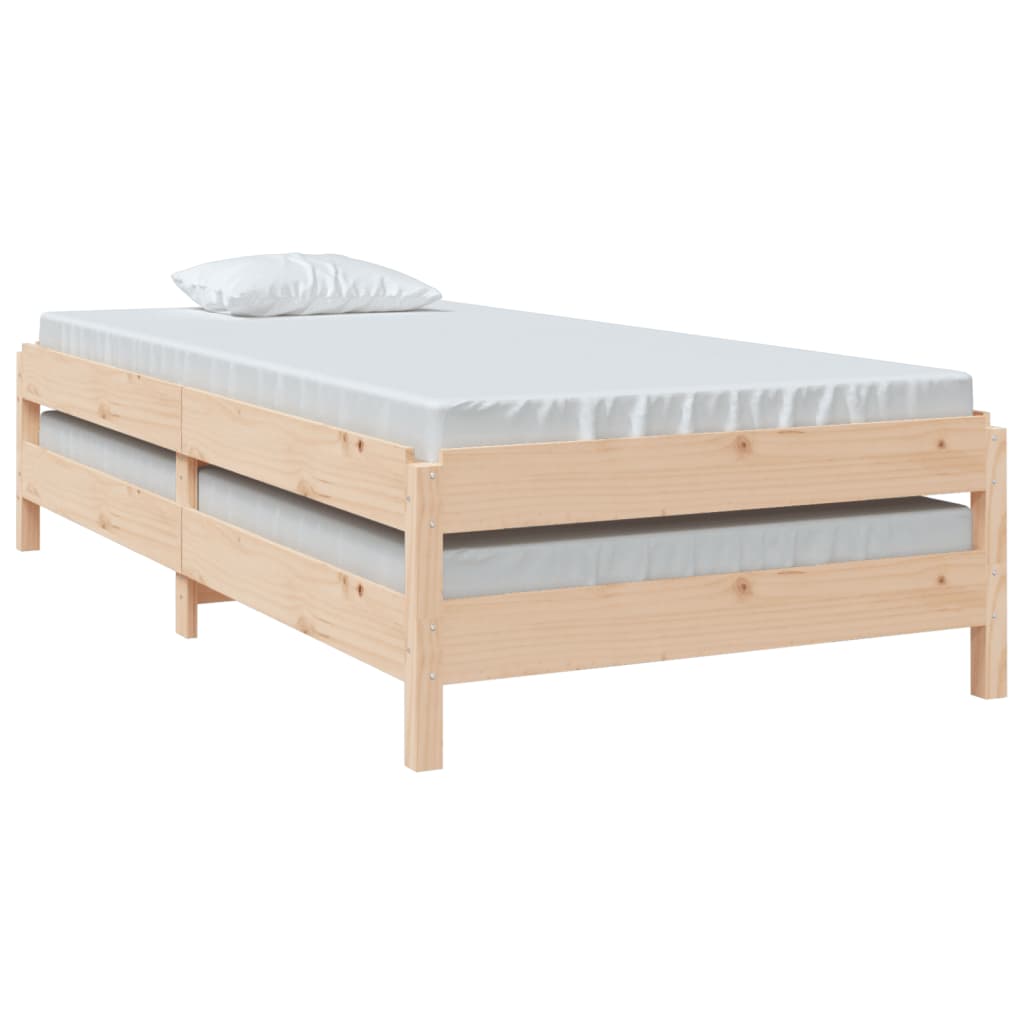 Bed stapelbaar 75x190 cm massief grenenhout is nu te koop bij PeponiXL, paradijselijk wonen!