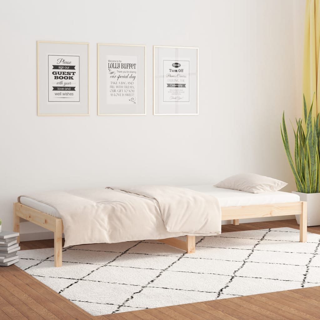 Slaapbank zonder matras 80x200 cm massief grenenhout