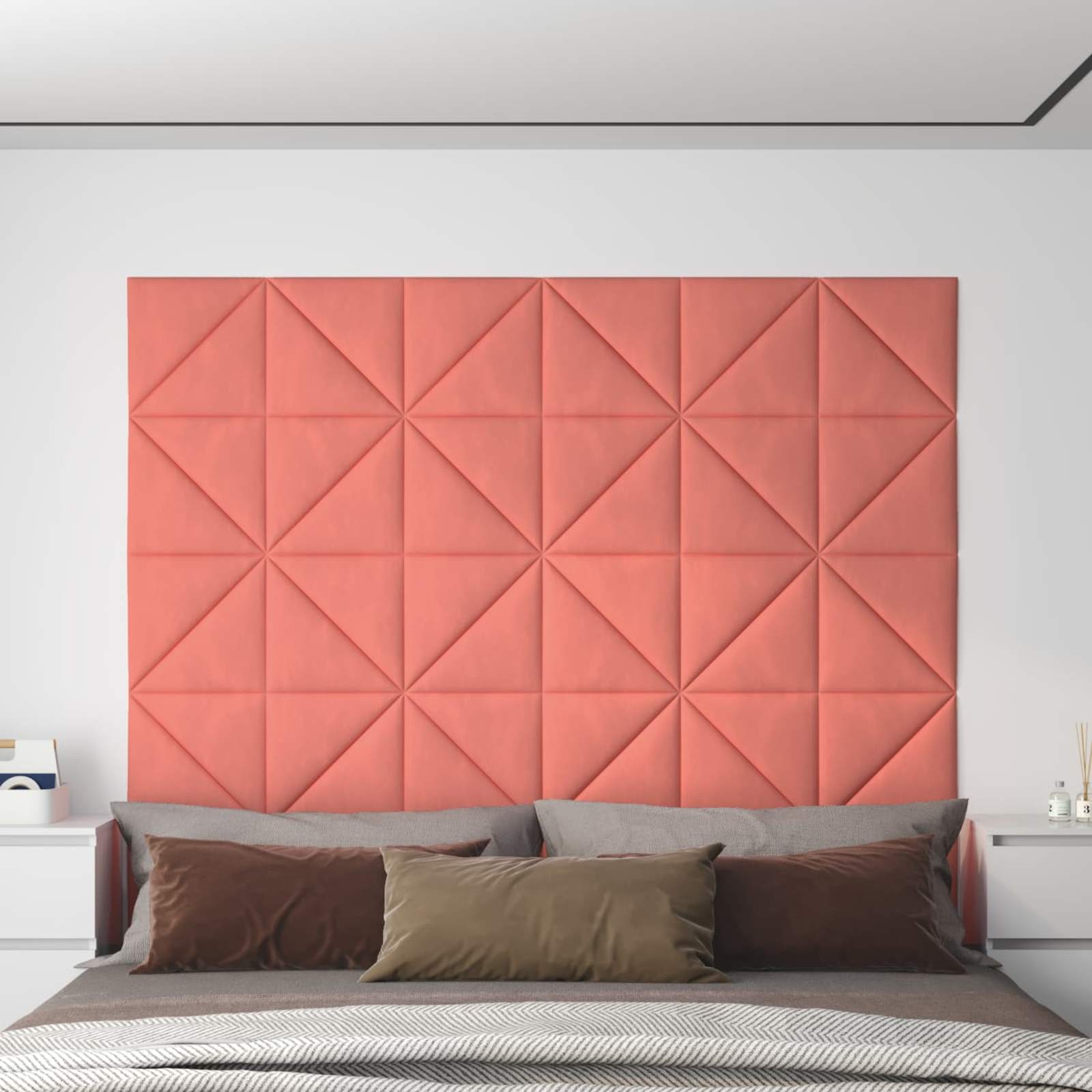 Wandhoofdbord 12 pcs Roze Fluweel is nu te koop bij PeponiXL, paradijselijk wonen!
