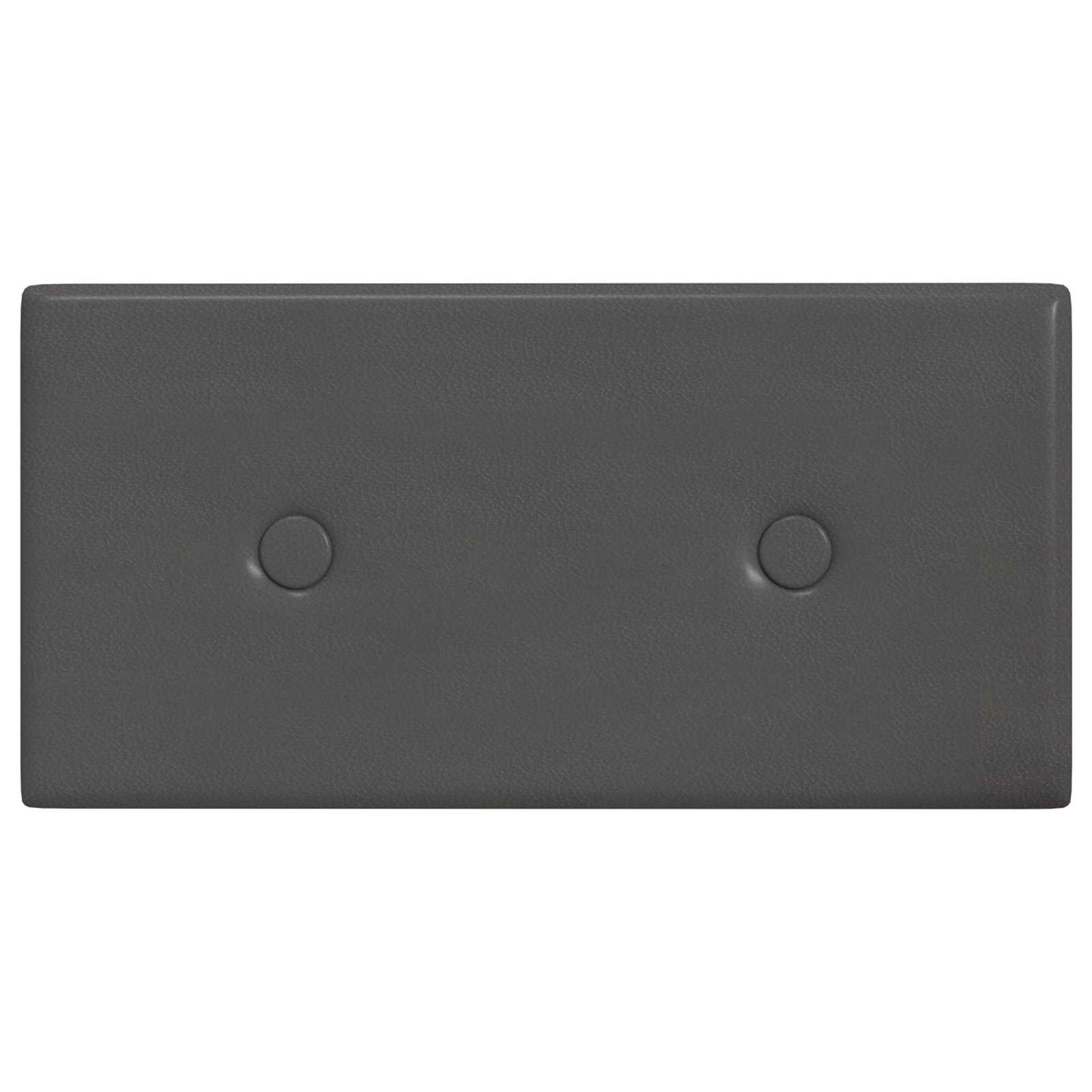 Wandhoofdbord 12 pcs Grijs 30 x 15 cm Nep Leer is nu te koop bij PeponiXL, paradijselijk wonen!