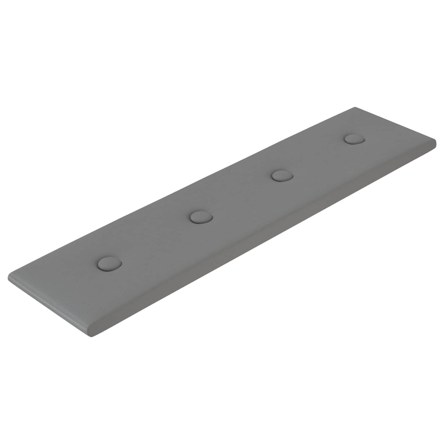 Wandhoofdbord 12 pcs Grijs 60 x 15 cm Nep Leer is nu te koop bij PeponiXL, paradijselijk wonen!