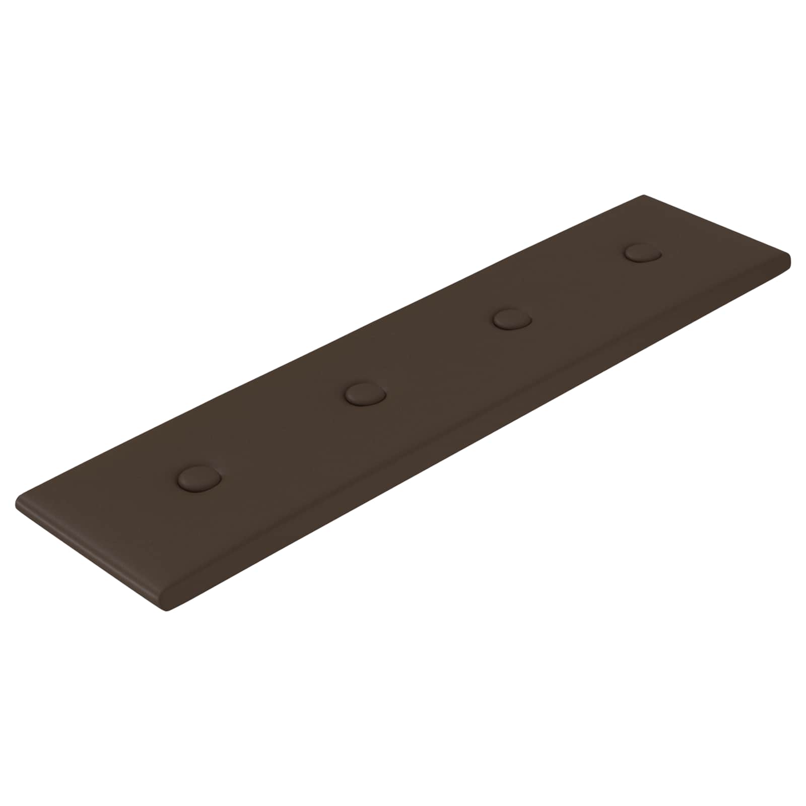 Wandhoofdbord 12 pcs Bruin 60 x 15 cm Nep Leer is nu te koop bij PeponiXL, paradijselijk wonen!