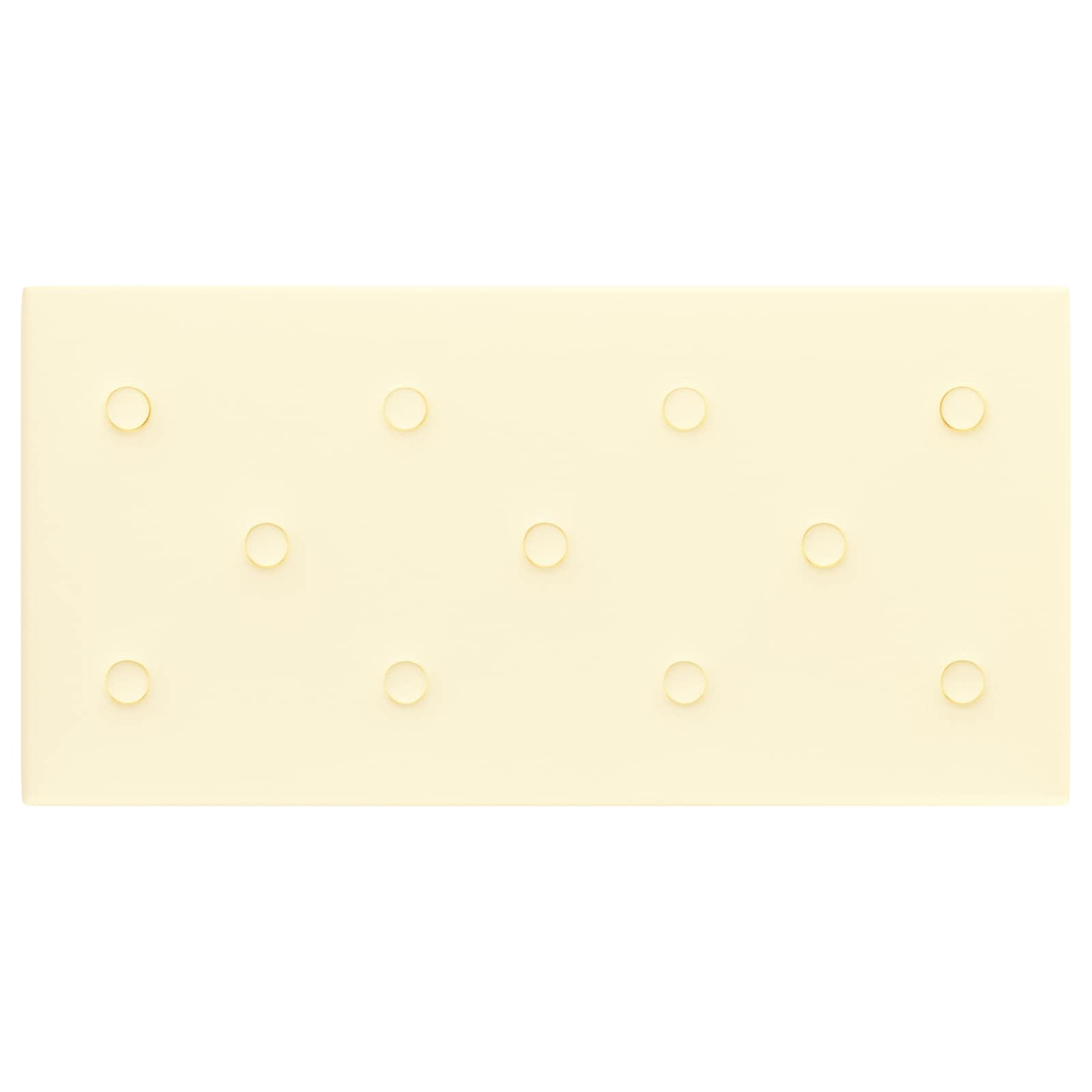 Wandhoofdbord 12 pcs Crème 60 x 30 cm Nep Leer is nu te koop bij PeponiXL, paradijselijk wonen!