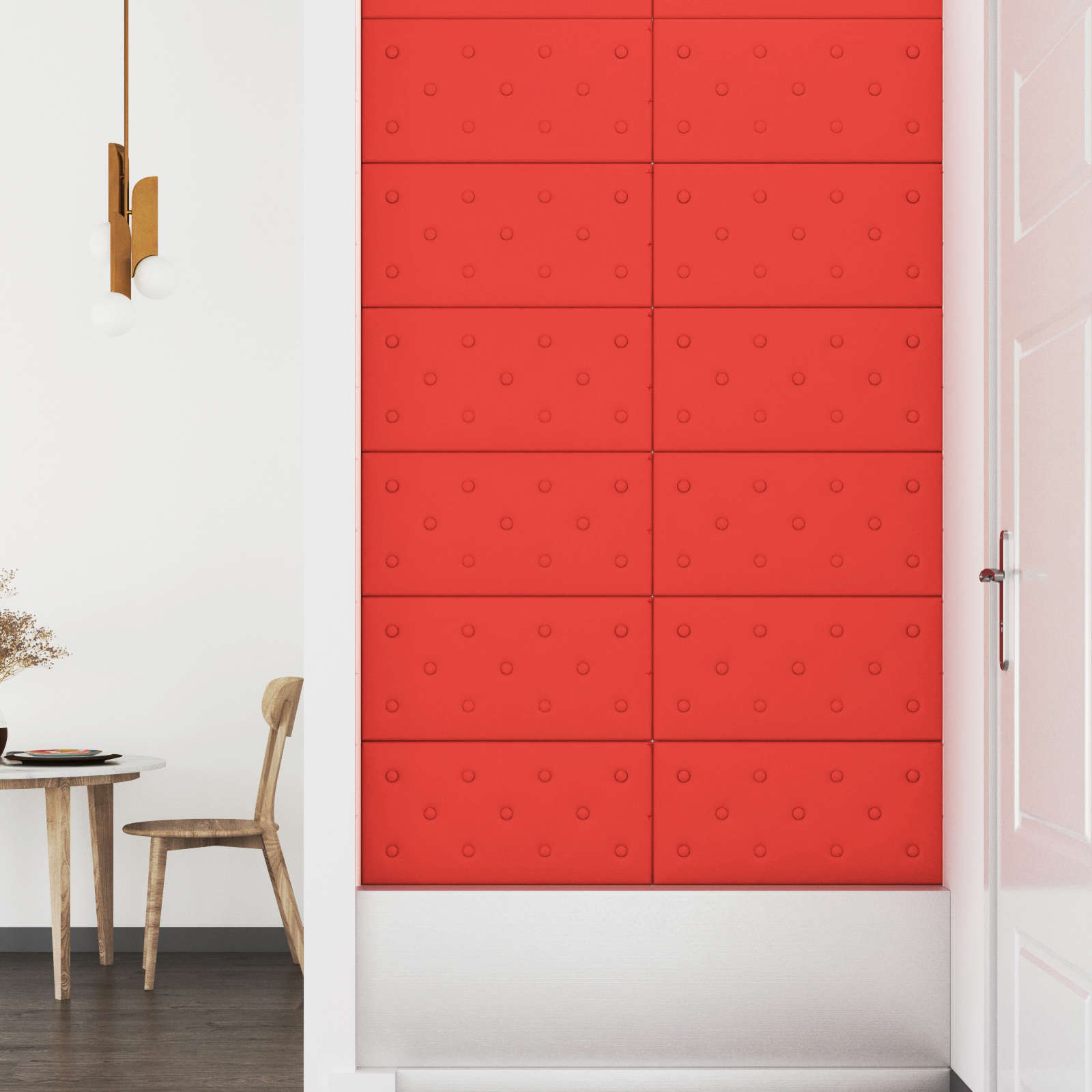 Wandhoofdbord 12 pcs Rood 60 x 30 cm Nep Leer is nu te koop bij PeponiXL, paradijselijk wonen!