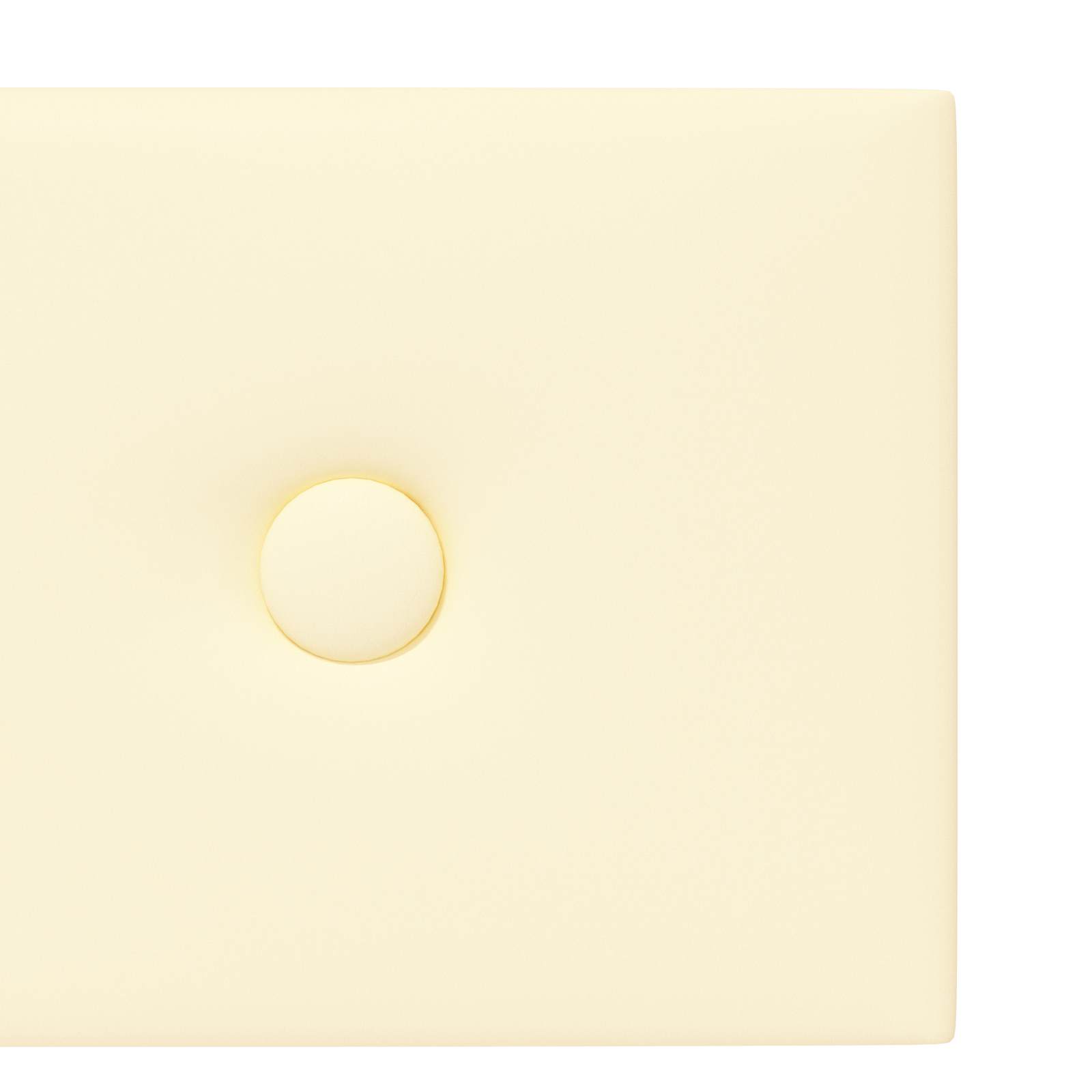 Wandhoofdbord 12 pcs Crème 90 x 15 cm Nep Leer is nu te koop bij PeponiXL, paradijselijk wonen!