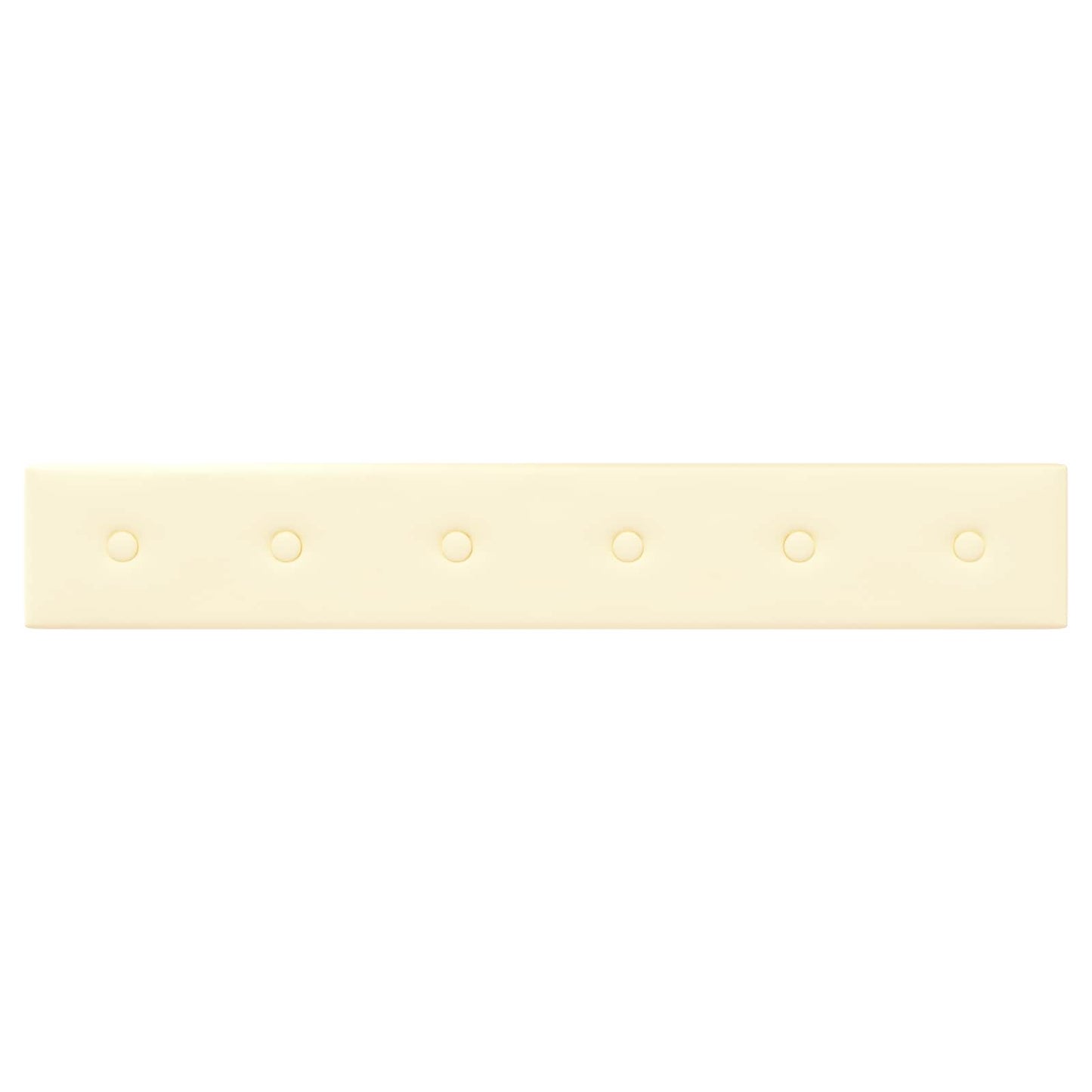 Wandhoofdbord 12 pcs Crème 90 x 15 cm Nep Leer is nu te koop bij PeponiXL, paradijselijk wonen!