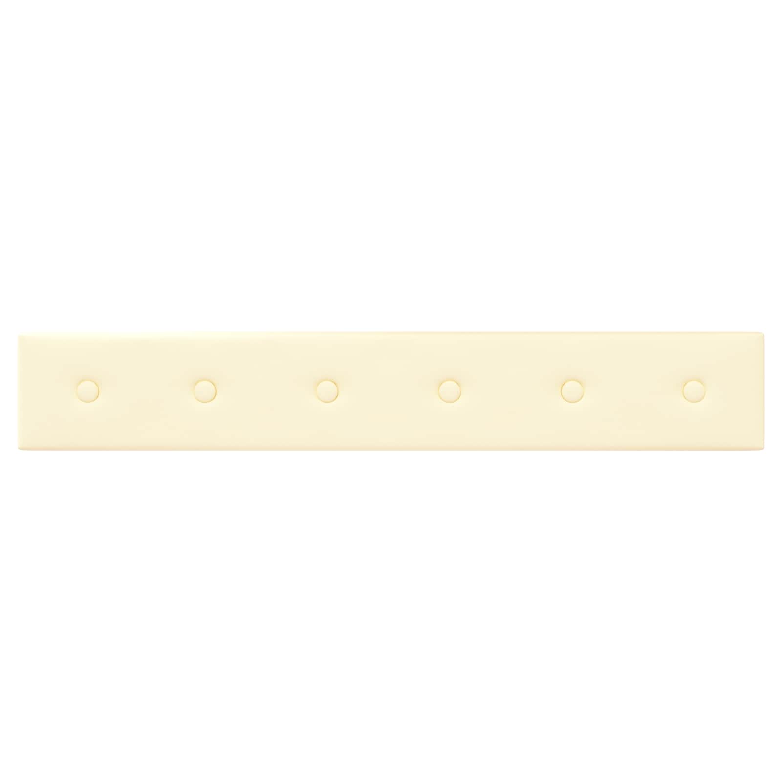 Wandhoofdbord 12 pcs Crème 90 x 15 cm Nep Leer is nu te koop bij PeponiXL, paradijselijk wonen!