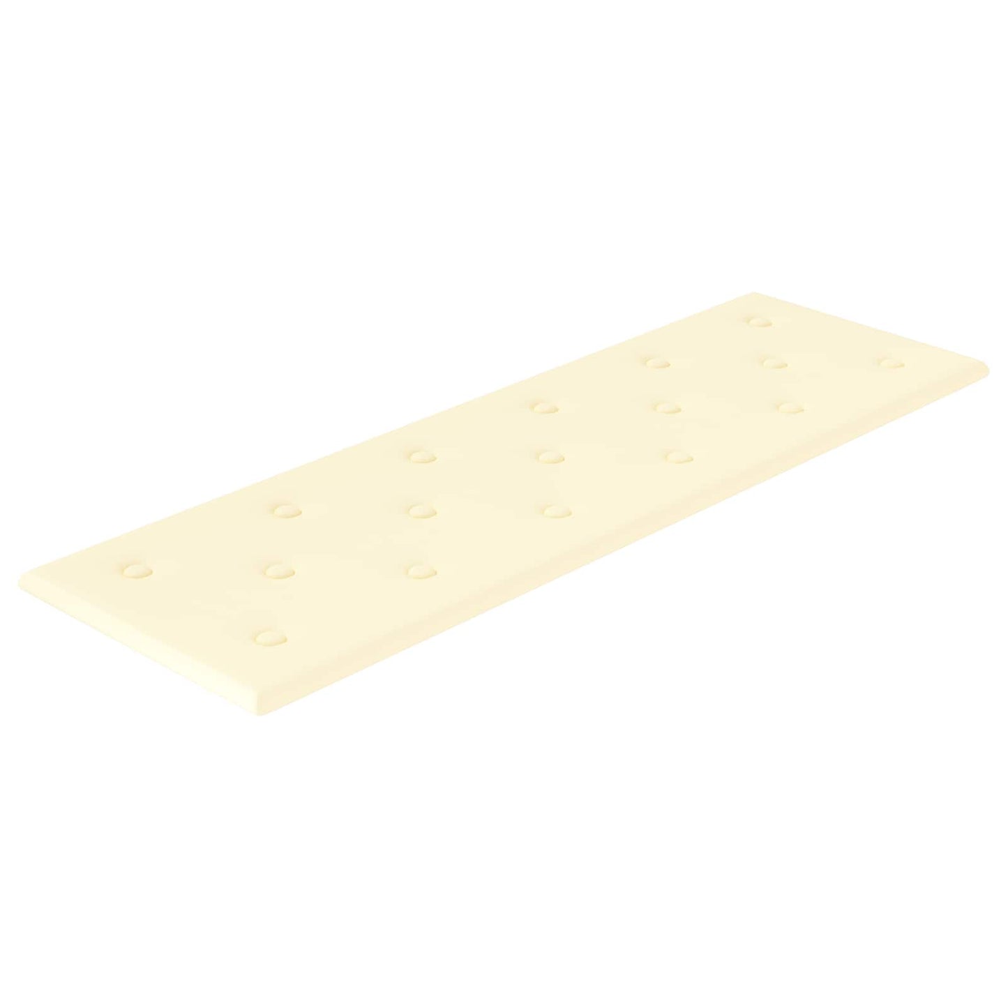 Wandhoofdbord 12 pcs Crème 90 x 30 cm Nep Leer is nu te koop bij PeponiXL, paradijselijk wonen!