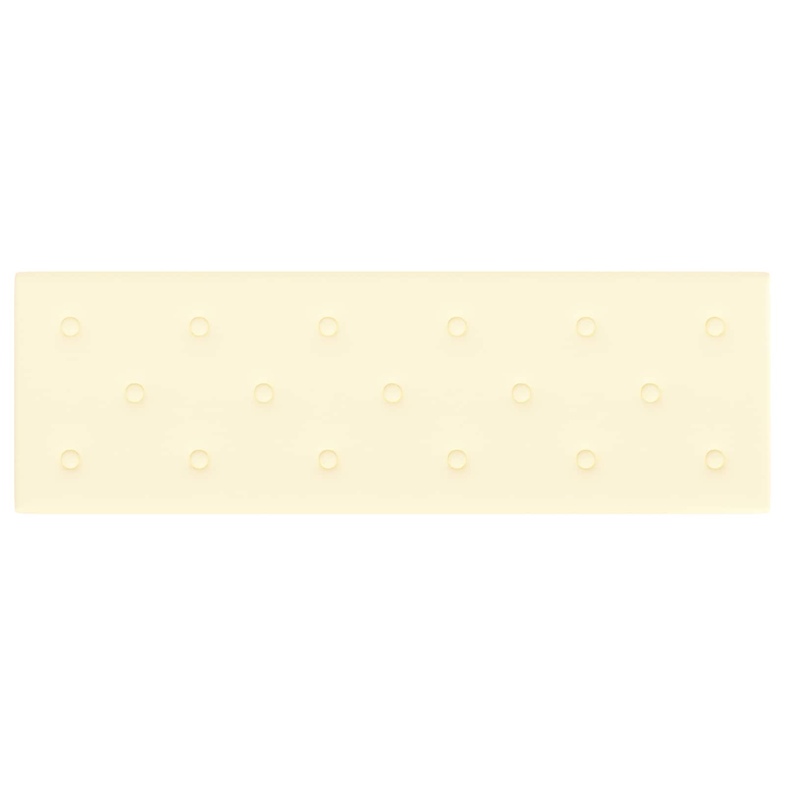Wandhoofdbord 12 pcs Crème 90 x 30 cm Nep Leer is nu te koop bij PeponiXL, paradijselijk wonen!