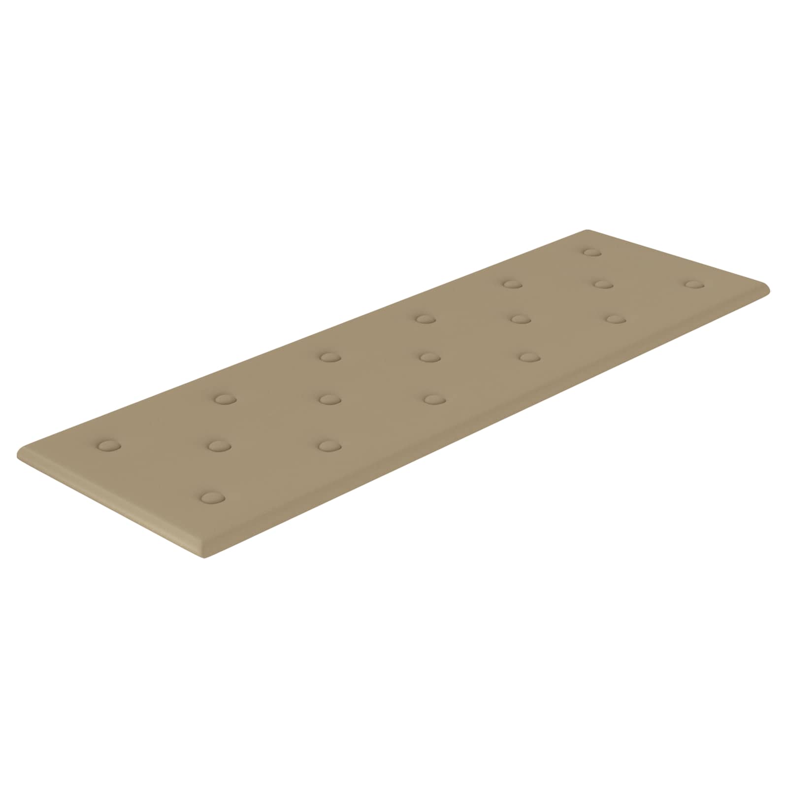 Wandhoofdbord 12 pcs Cappuccino 90 x 30 cm Nep Leer is nu te koop bij PeponiXL, paradijselijk wonen!