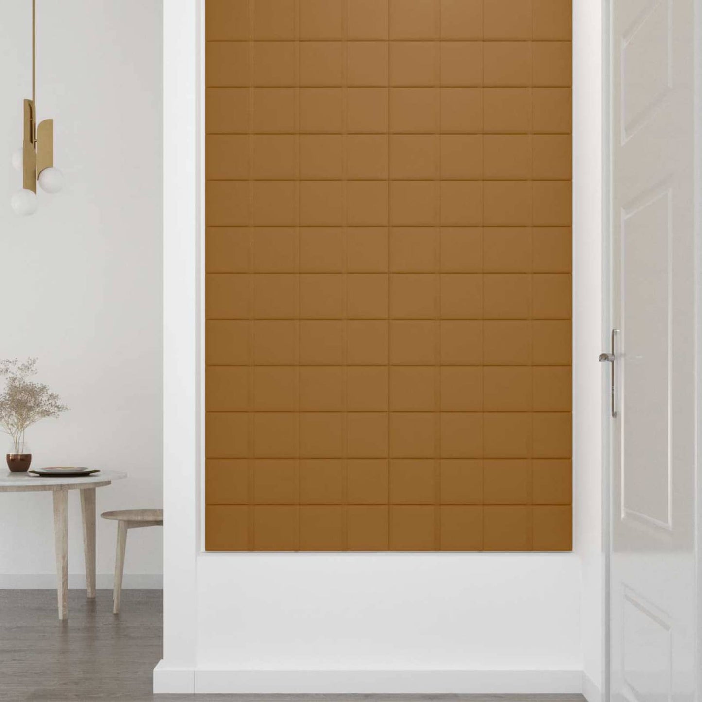 Wandhoofdbord 12 pcs Bruin 60 x 15 cm Fluweel is nu te koop bij PeponiXL, paradijselijk wonen!