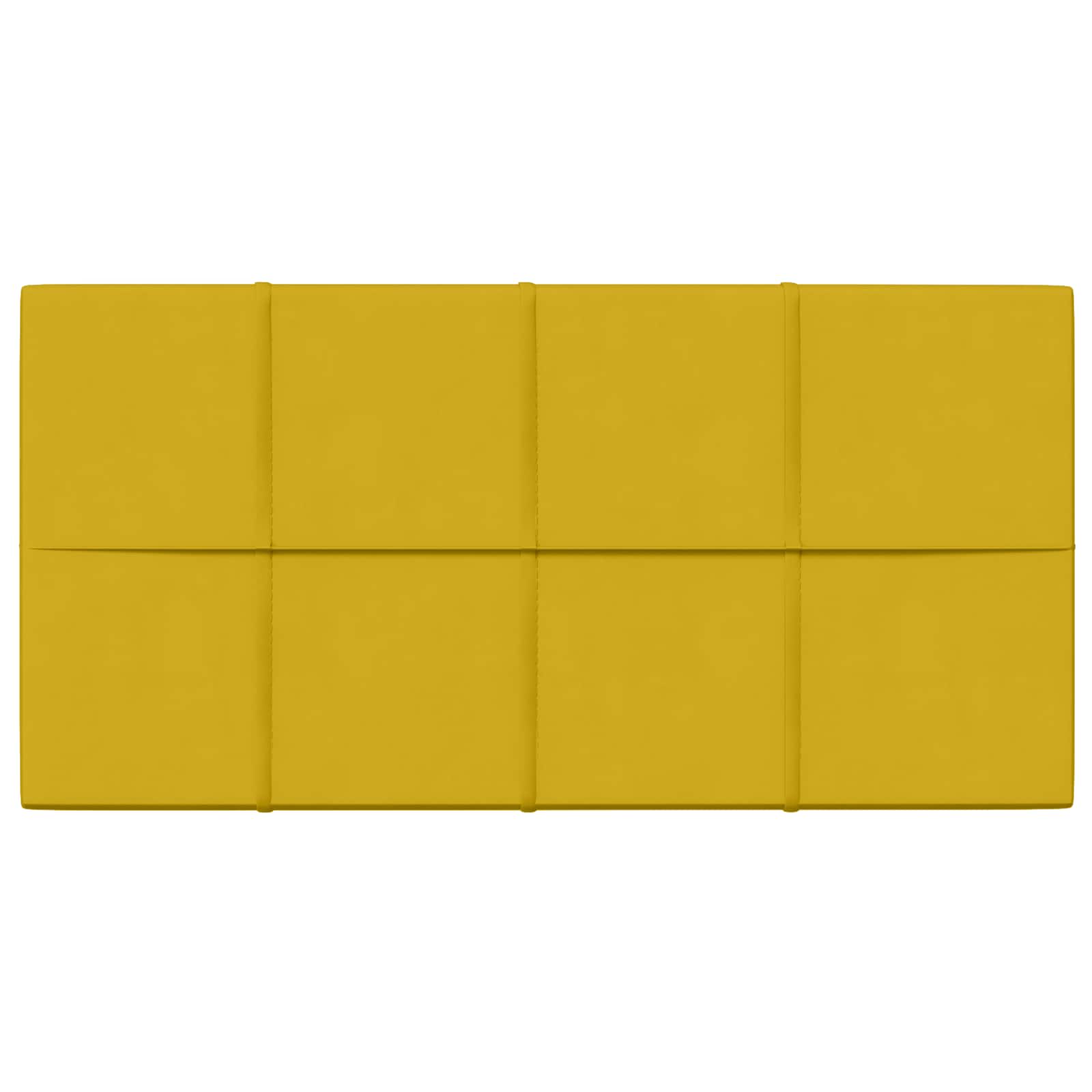 Wandhoofdbord 12 pcs Geel 60 x 30 cm Fluweel is nu te koop bij PeponiXL, paradijselijk wonen!