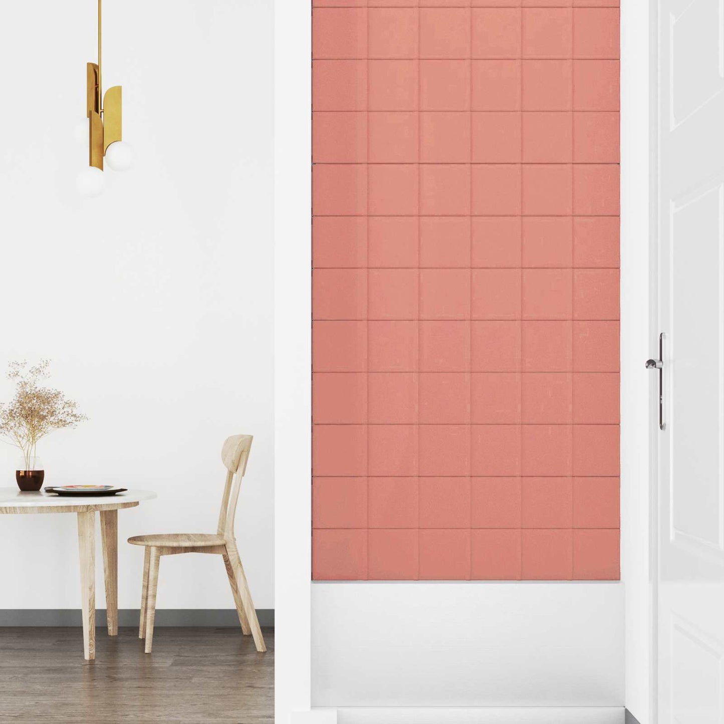 Wandhoofdbord 12 pcs Roze 90 x 15 cm Fluweel is nu te koop bij PeponiXL, paradijselijk wonen!