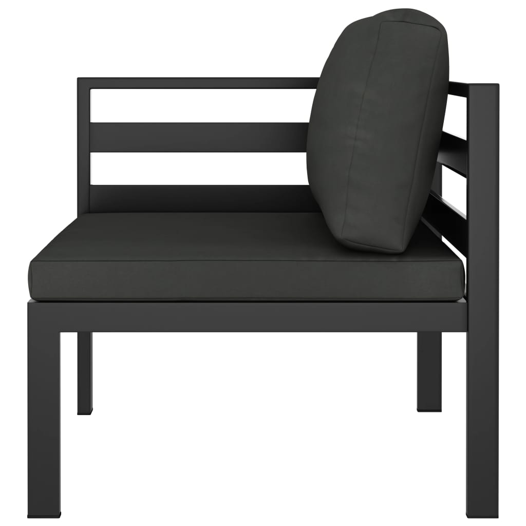 6-delige Loungeset met kussens aluminium antracietkleurig is nu te koop bij PeponiXL, paradijselijk wonen!