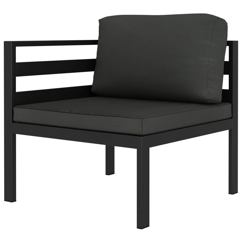 7-delige Loungeset met kussens aluminium antracietkleurig is nu te koop bij PeponiXL, paradijselijk wonen!