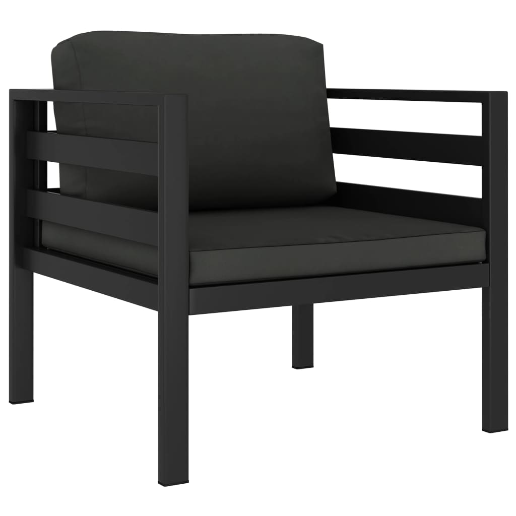 7-delige Loungeset met kussens aluminium antracietkleurig is nu te koop bij PeponiXL, paradijselijk wonen!