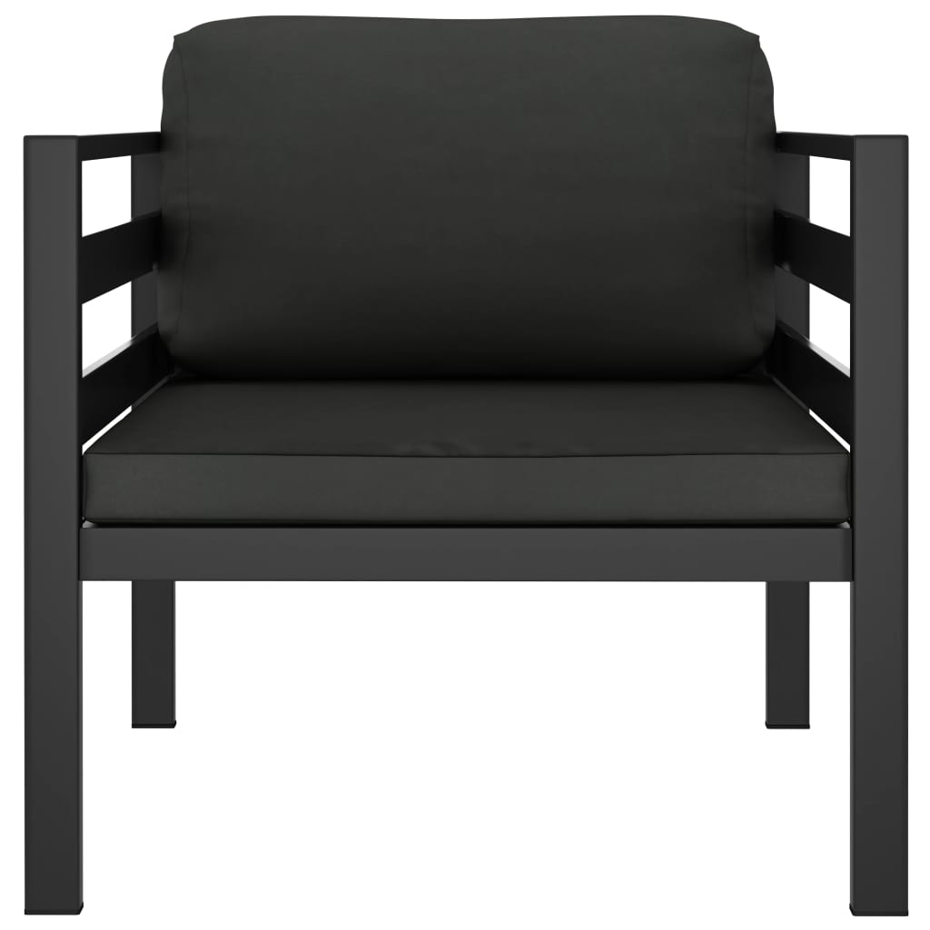 7-delige Loungeset met kussens aluminium antracietkleurig is nu te koop bij PeponiXL, paradijselijk wonen!