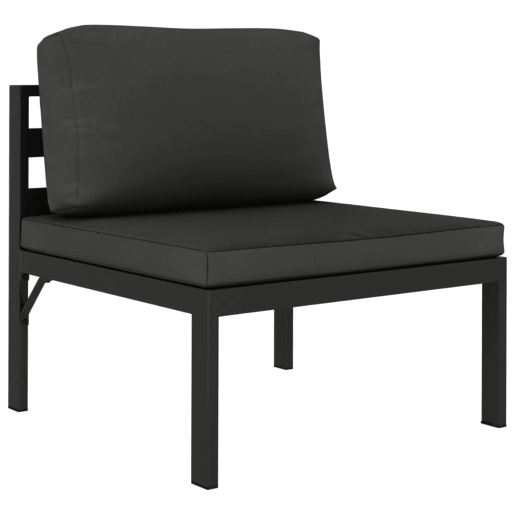 9-delige Loungeset met kussens aluminium antracietkleurig is nu te koop bij PeponiXL, paradijselijk wonen!