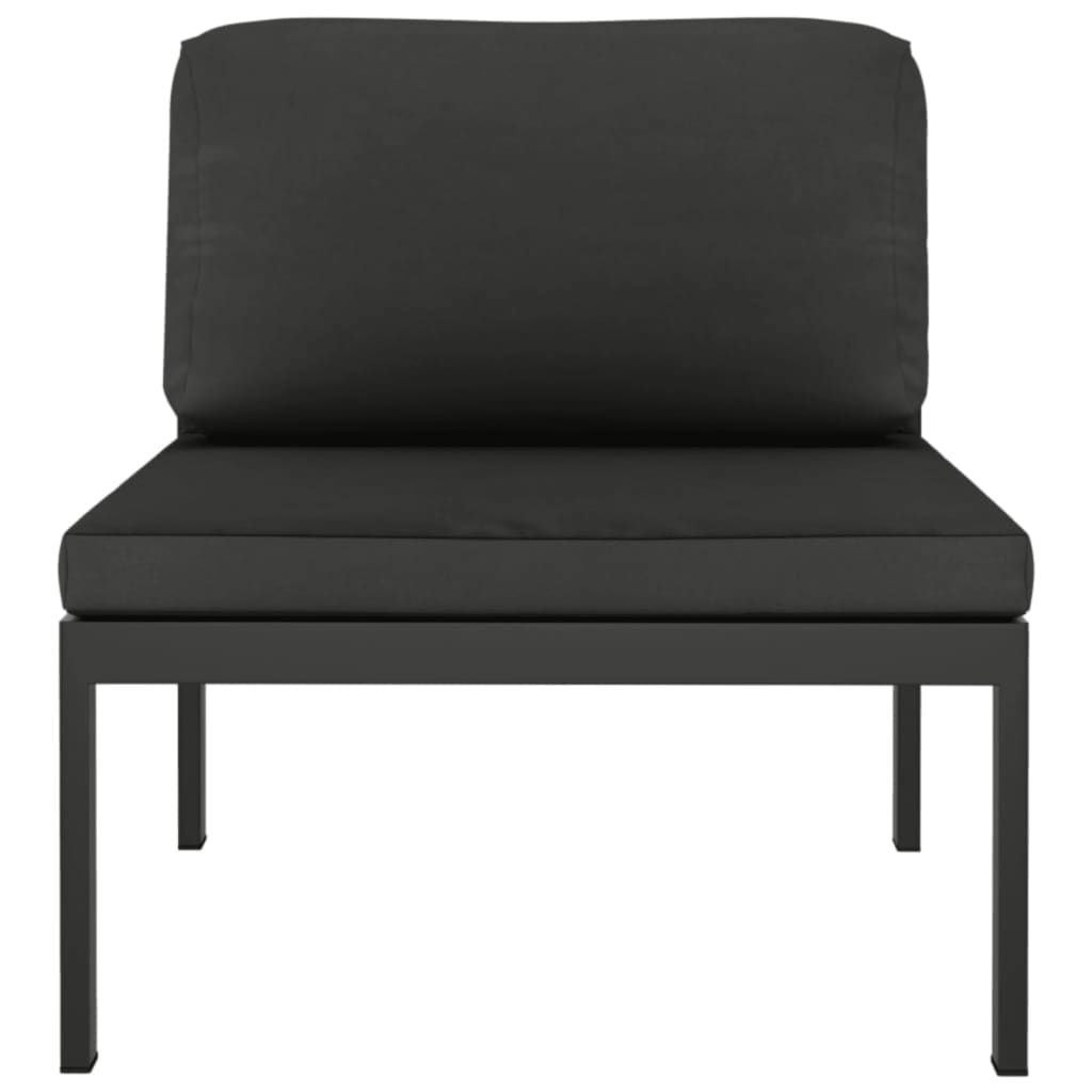 9-delige Loungeset met kussens aluminium antracietkleurig is nu te koop bij PeponiXL, paradijselijk wonen!