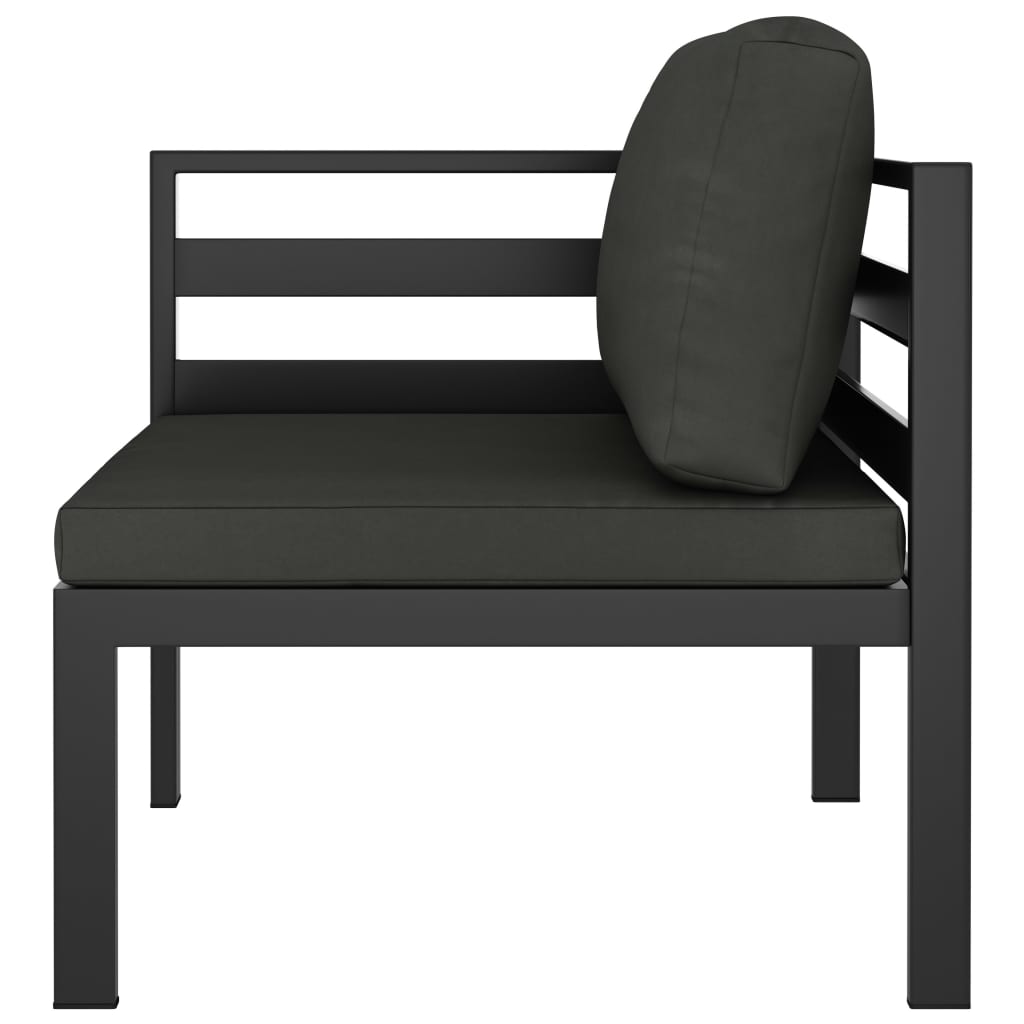6-delige Loungeset met kussens aluminium antracietkleurig is nu te koop bij PeponiXL, paradijselijk wonen!