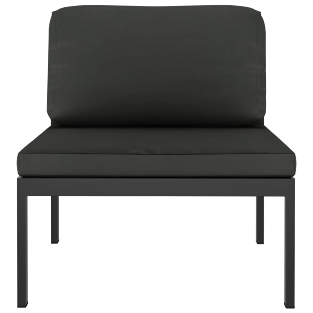 6-delige Loungeset met kussens aluminium antracietkleurig is nu te koop bij PeponiXL, paradijselijk wonen!