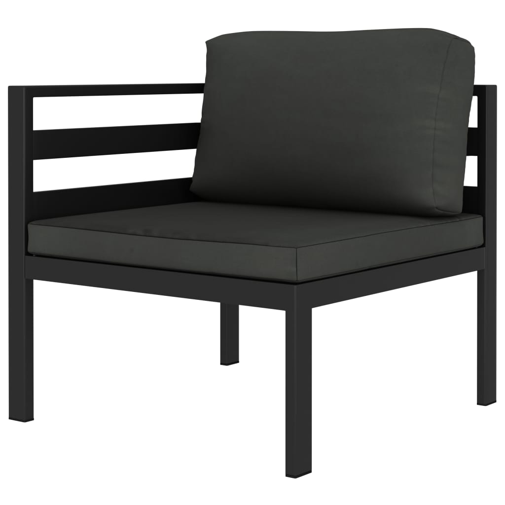 10-delige Loungeset met kussens aluminium antracietkleurig is nu te koop bij PeponiXL, paradijselijk wonen!