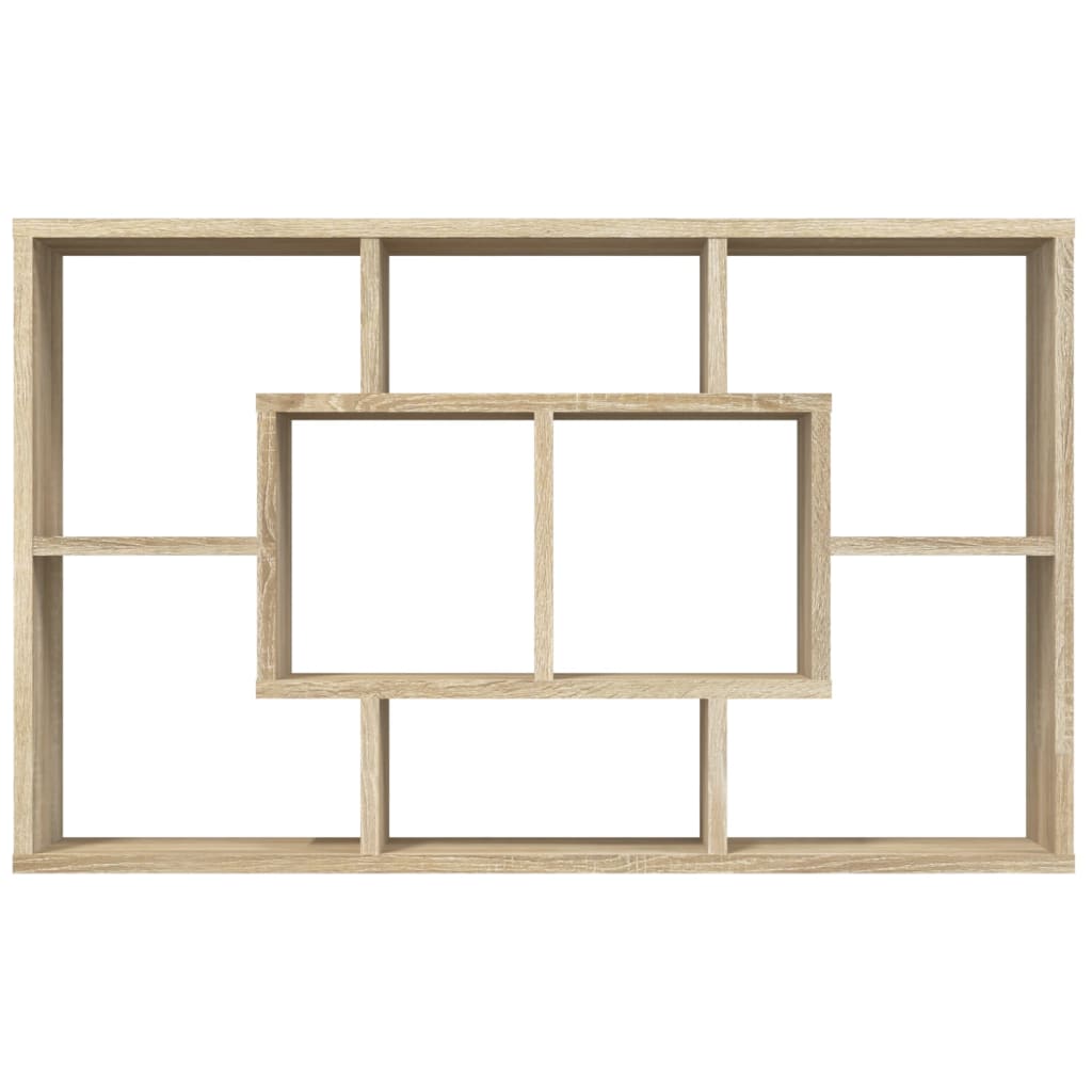 Wandschap 85x16x52,5 cm bewerkt hout sonoma eikenkleurig is nu te koop bij PeponiXL, paradijselijk wonen!