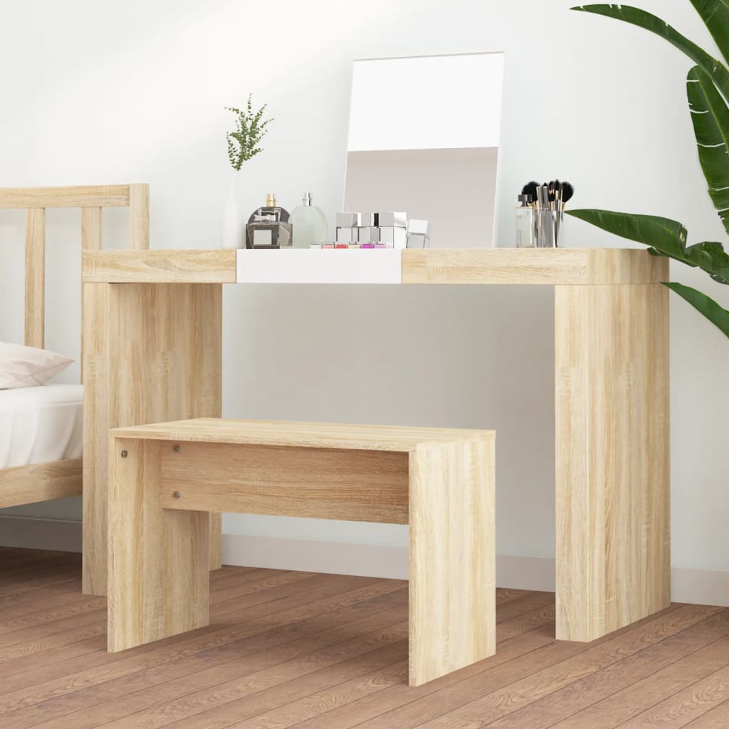Kaptafelkruk 70x35x45 cm bewerkt hout sonoma eikenkleurig is nu te koop bij PeponiXL, paradijselijk wonen!