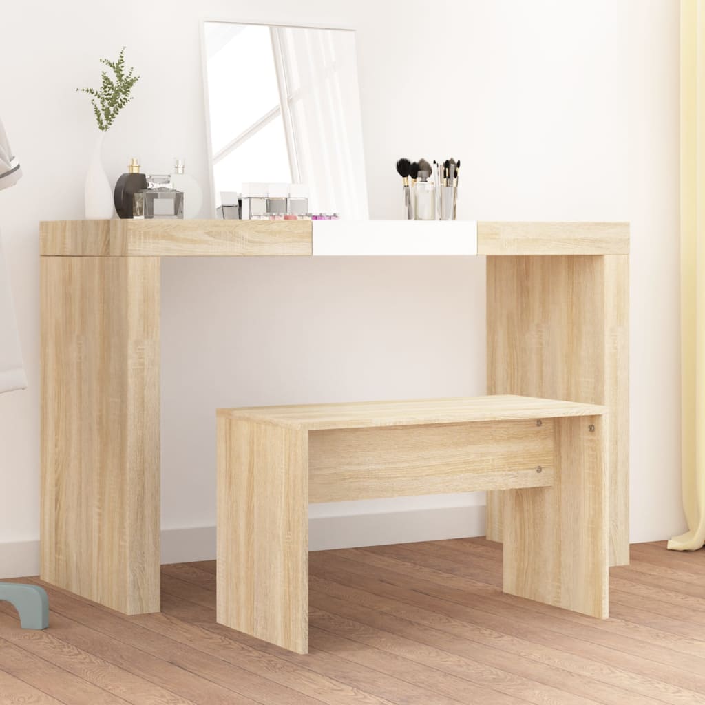 Kaptafelkruk 70x35x45 cm bewerkt hout sonoma eikenkleurig is nu te koop bij PeponiXL, paradijselijk wonen!
