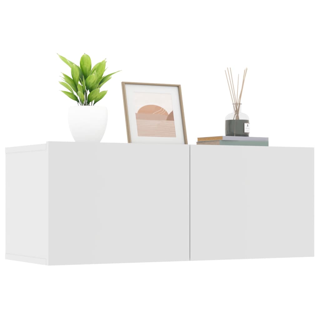 Tv-meubels 2 st 80x30x30 cm bewerkt hout wit is nu te koop bij PeponiXL, paradijselijk wonen!